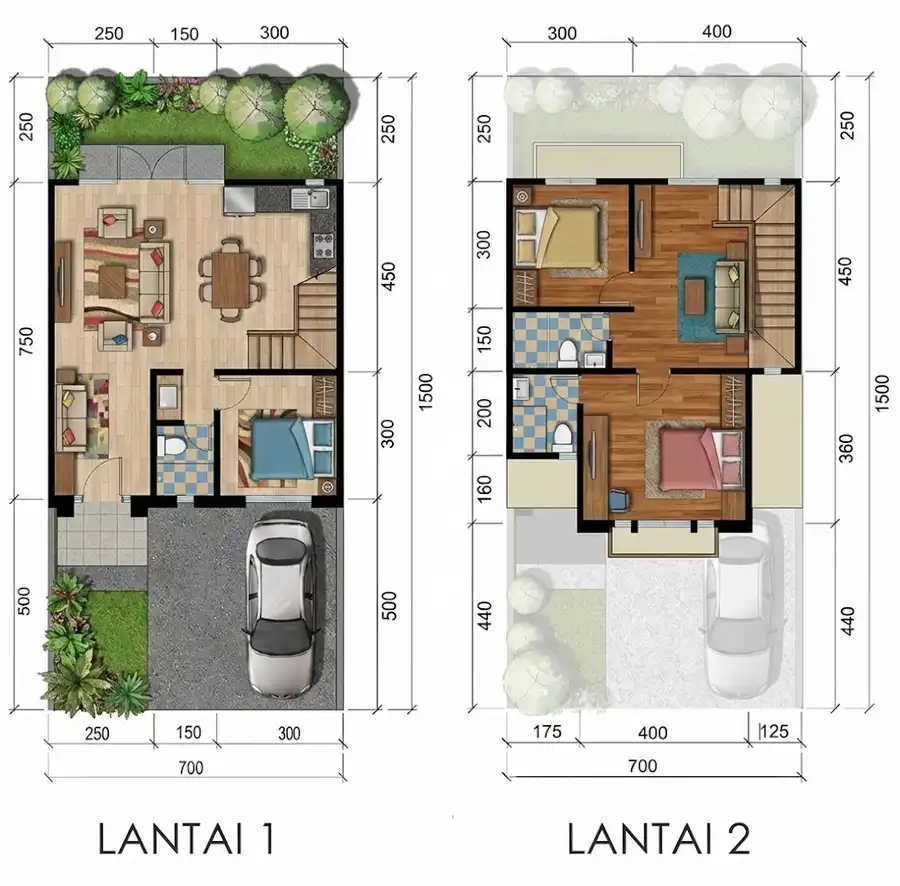 Contoh Menghitung Luas Bangunan dari Denah